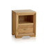 Chamfer Natural Solid Oak 1 Drawer Bedside Table - Oak Furniture Store