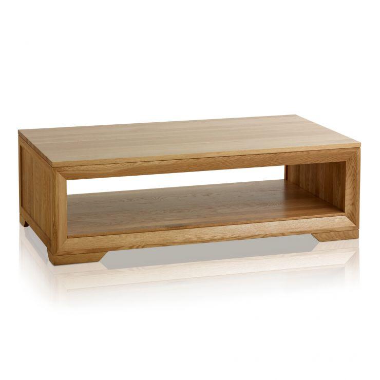 Chamfer Solid Oak Coffee Table - Oak Furniture Store