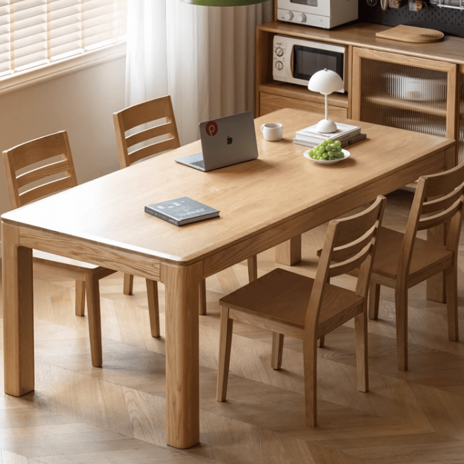 Cuba Natural Solid Ash Dining Table - Oak Furniture Store