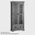 French Rustic Solid Oak Display Cabinet - Oak Furniture Store