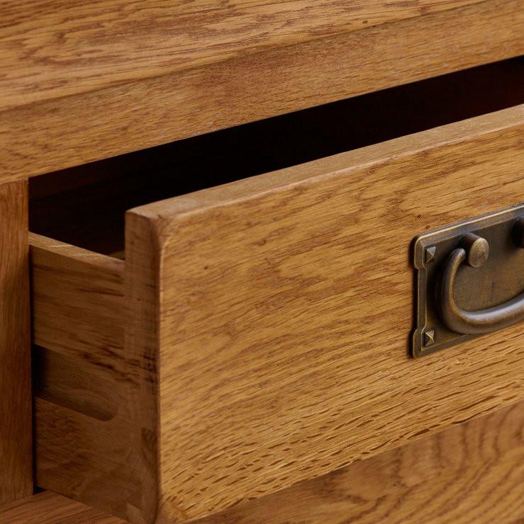 French Rustic Solid Oak Large Sideboard With Hutch Dresser - Oak Furniture Store
