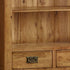 French Rustic Solid Oak Tall Bookcase - Oak Furniture Store