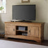 French Rustic Solid Oak Widescreen TV Cabinet - Oak Furniture Store