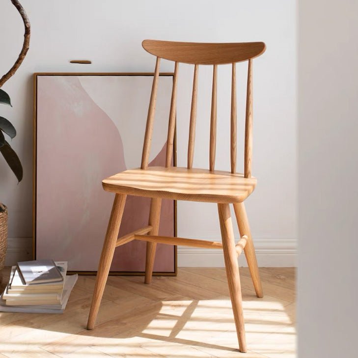 Hasjo Natural Solid Oak Dining Chair - Oak Furniture Store