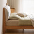 Humbie Natural Solid Oak Cushion Back Bed Frame - Oak Furniture Store
