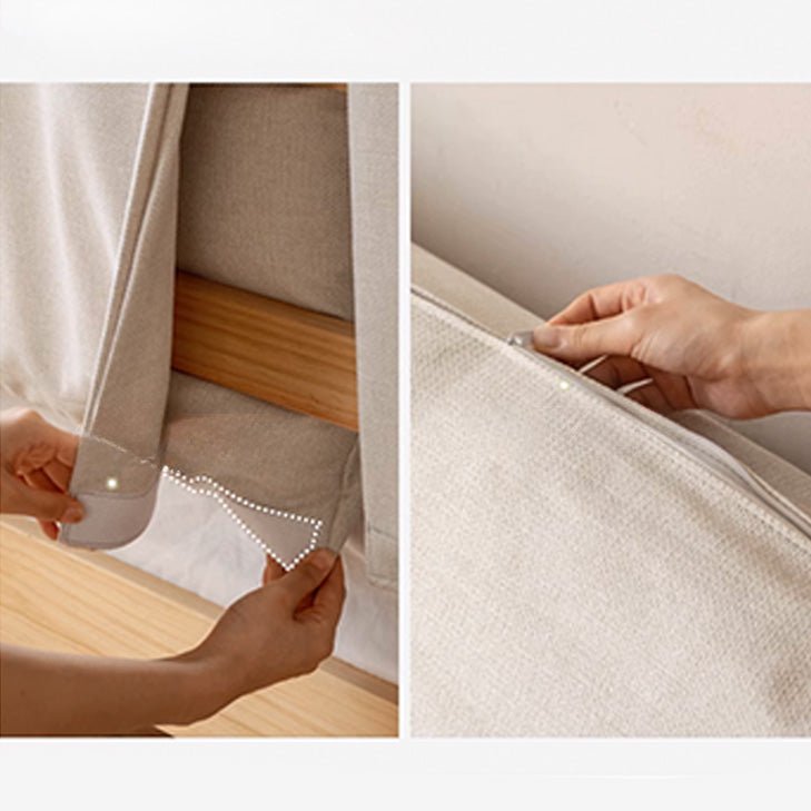 Humbie Natural Solid Oak Cushion Back Bed Frame - Oak Furniture Store