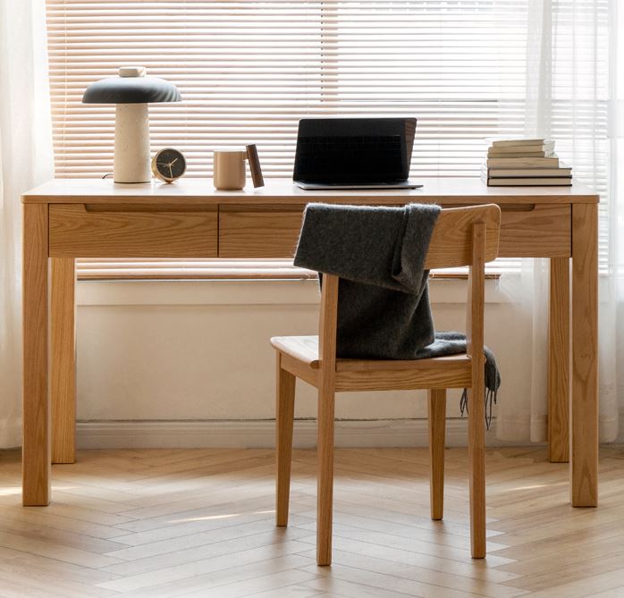 Humbie Solid Oak Study Desk - Oak Furniture Store