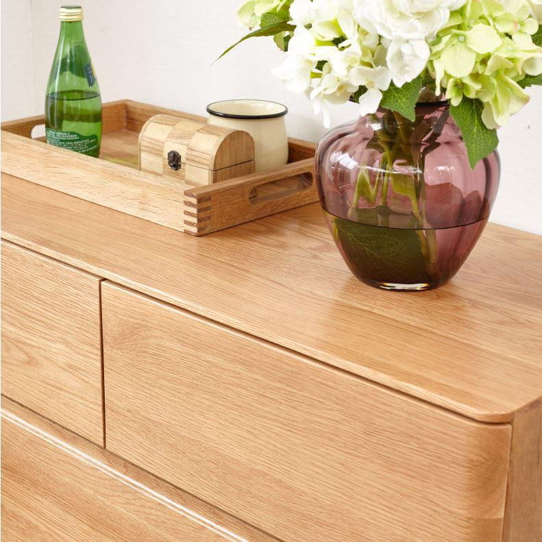 Manchester Natural Solid Oak 2+3 Chest of Drawers - Oak Furniture Store