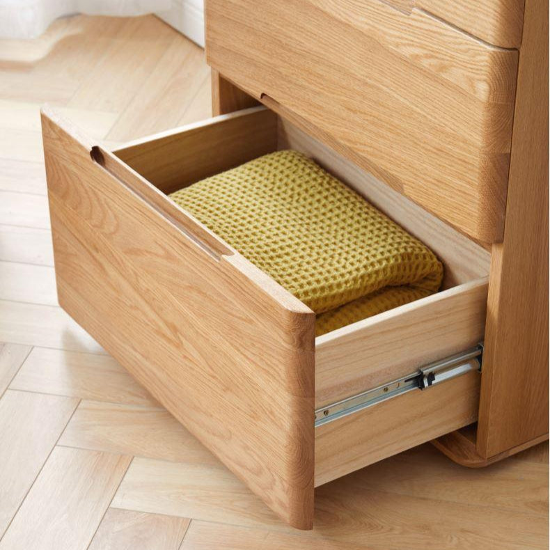 Manchester Natural Solid Oak Bedside Table - Oak Furniture Store