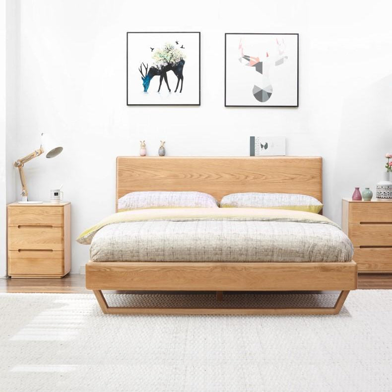 Manchester Natural Solid Oak Bed Frame - Oak Furniture Store