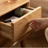 Oslo Natural Solid Oak Bedside Table Design Two - Oak Furniture Store