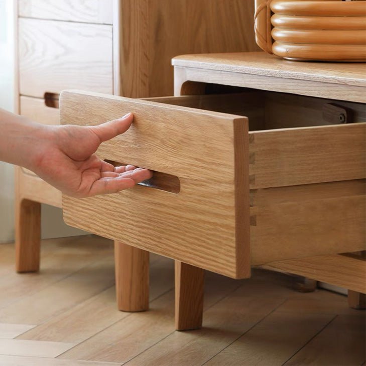 Oslo Natural Solid Oak Dressing Table Design B - Oak Furniture Store