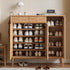 Oslo Natural Solid Oak Elegant Shoe Cabinet - Oak Furniture Store