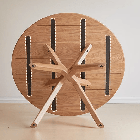 Oslo Natural Solid Oak Round Dining Table - Oak Furniture Store