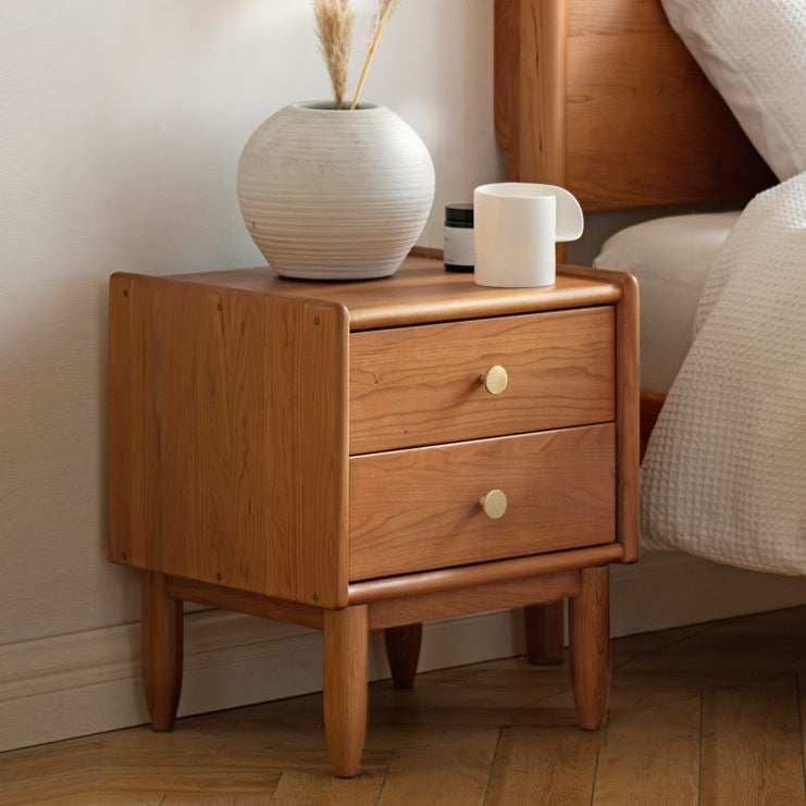 Prunus Solid Cherry Bedside Table - Oak Furniture Store