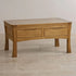 Renwick Rustic Solid Oak 4 Drawer Storage Coffee Table | square coffee table NZ with storage | Oak Furniture Store