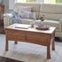 Renwick Rustic Solid Oak 4 Drawer Storage Coffee Table | square coffee table NZ with storage | Oak Furniture Store