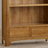 Renwick Rustic Solid Oak Bookcase Cabinet - Oak Furniture Store