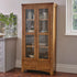 Renwick Rustic Solid Oak Glazed Display/Bookcase Cabinet - Oak Furniture Store