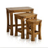 Renwick Rustic Solid Oak Nest of Tables - Oak Furniture Store