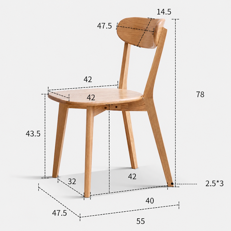 Sion Natural Solid Oak Dining Chair