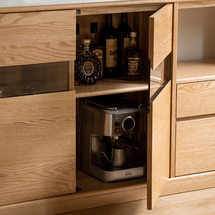Warburg Natural Solid Oak Sideboard - Oak Furniture Store