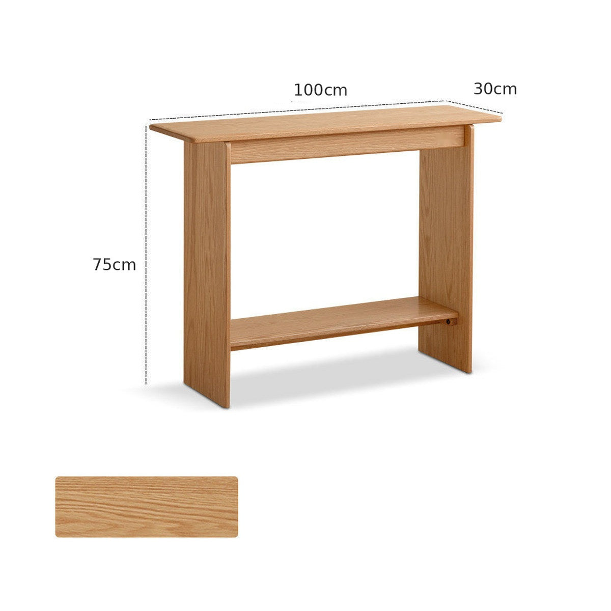 Provo Natural Solid Oak Console Table
