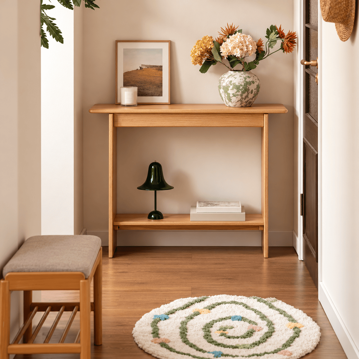 Provo Natural Solid Oak Console Table