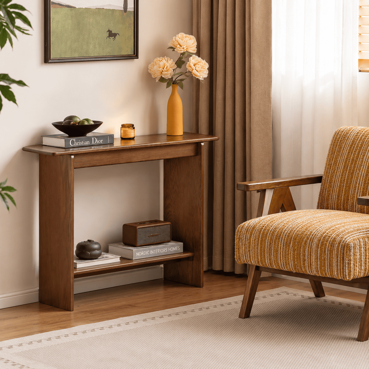 Provo Natural Solid Oak Console Table