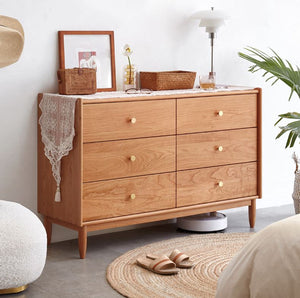 Prunus Solid Cherry Bed Frame and Chest of Drawers Package - Oak Furniture Store