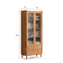 Prunus Solid Cherry Bookcase with Glass Doors