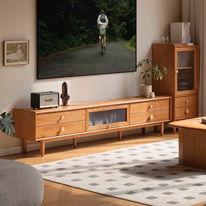 Prunus Solid Cherry Entertainment Unit - Oak Furniture Store