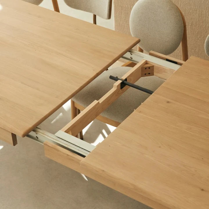 Randers Natural Solid Oak Extending Dining Table