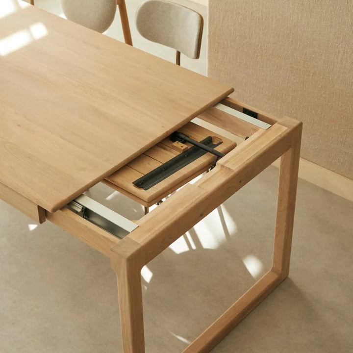Randers Natural Solid Oak Extending Dining Table