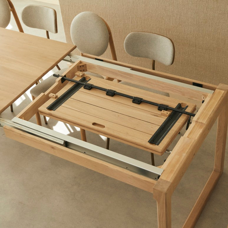 Randers Natural Solid Oak Extending Dining Table