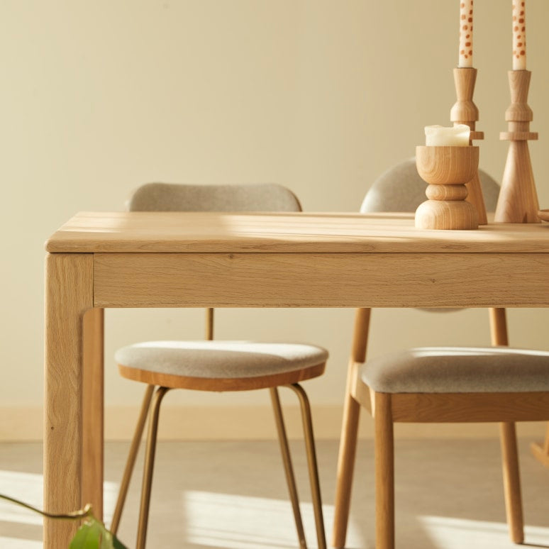 Randers Natural Solid Oak Extending Dining Table