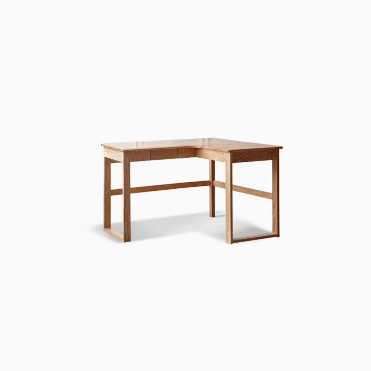 Randers Natural Solid Oak Returning Desk - Oak Furniture Store
