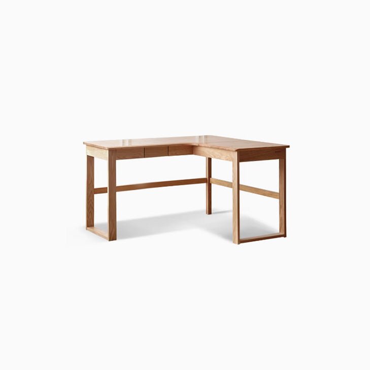 Randers Natural Solid Oak Returning Desk - Oak Furniture Store