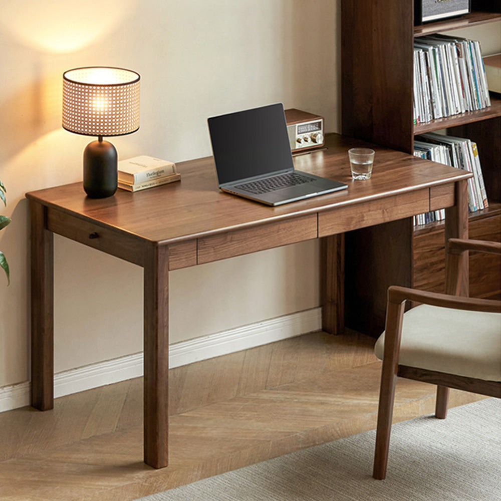 Rello Natural Solid Walnut Office Desk