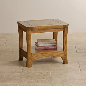 Renwick Natural Solid Oak Lamp Table - Oak Furniture Store