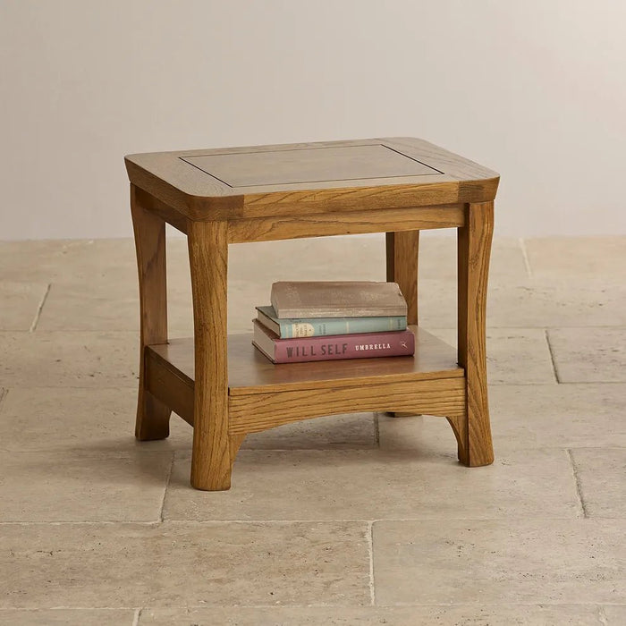 Renwick Natural Solid Oak Lamp Table