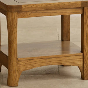 Renwick Natural Solid Oak Lamp Table - Oak Furniture Store