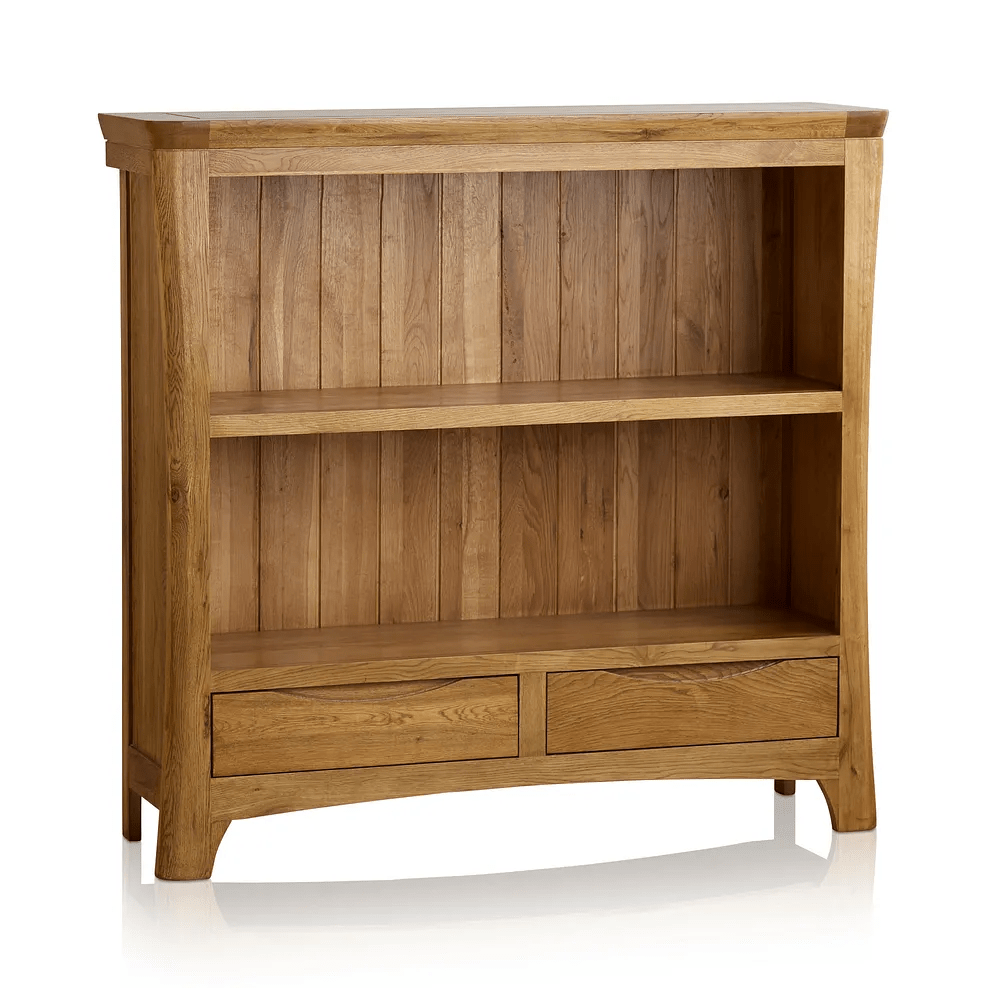Renwick Rustic Natural Solid Oak Small Bookcase