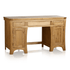 Renwick Rustic Natural Solid Oak Writing Desk - Oak Furniture Store