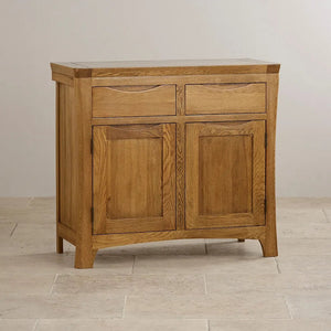 Renwick Rustic Solid Oak Dining Table and Sideboard Package - Oak Furniture Store