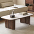 Riano Natural Solid Walnut Coffee Table with Ceramic Top