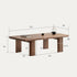 Ribera Natural Solid Walnut Coffee Table