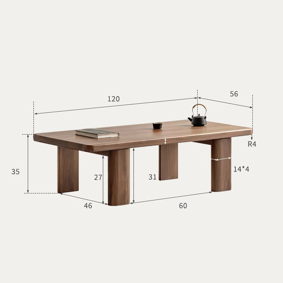 Ribera Natural Solid Walnut Coffee Table