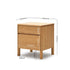 Riga Natural Solid Oak Bedside Table