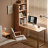 Rocca Natural Solid Oak Desk with Side Shelves